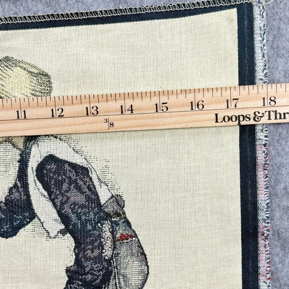 Vintage‎ Norman Rockwell Tapestry Panels Set of 3 for PIllows/decor 90's Cotton